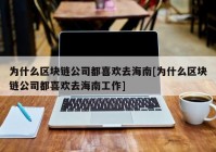 为什么区块链公司都喜欢去海南[为什么区块链公司都喜欢去海南工作]