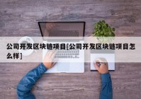 公司开发区块链项目[公司开发区块链项目怎么样]